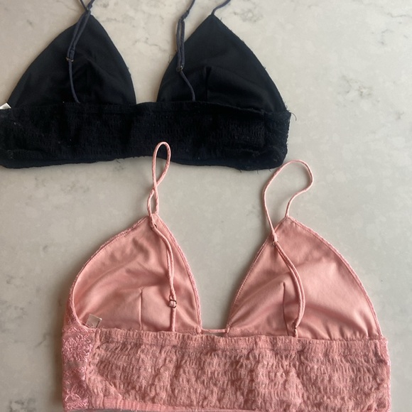 Free People Intimately bralettes. One black, one pink, size medium. - Picture 4 of 4